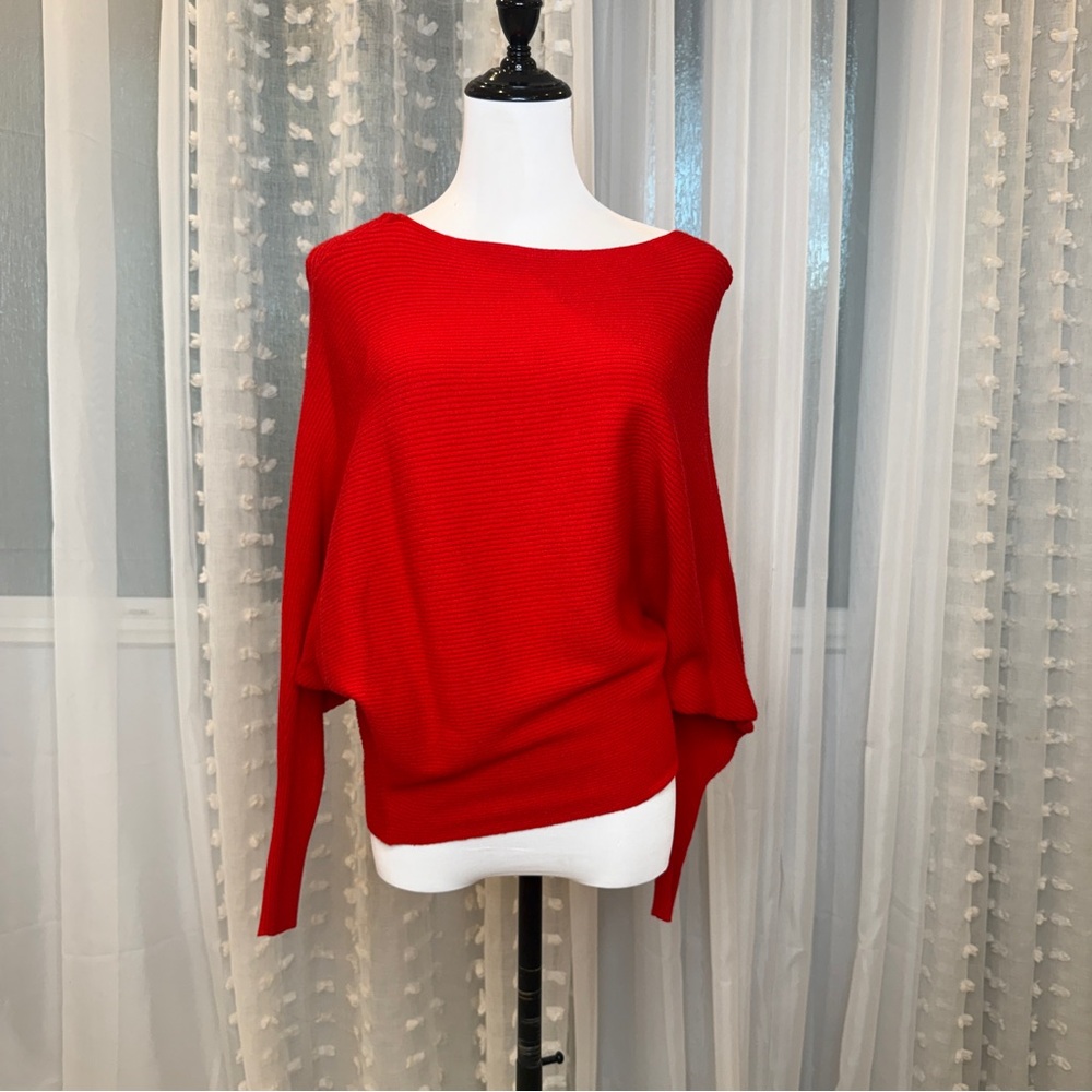 Philosophy Vibrant Red Dolman Sleeve Sweater